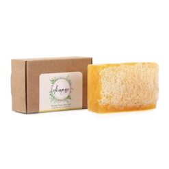 Turkish Natural Handmade Soap Lemon With Organic Zucchini Fiber