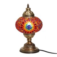 Demmex-desktop-red-mosaic-work-table-lampshade-Night-Light-decor-lamp