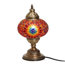 Demmex-desktop-red-mosaic-work-table-lampshade-Night-Light-decor-lamp