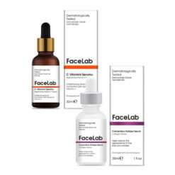 FaceLab-Brightening-Vitamin-C-Serum,-30-Ml-+-Anti-Aging-Collagen-Serum,-30-Ml-1floz