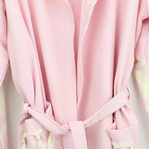 Loincloth-Bathrobe-Hooded-Diamond-Striped-Light-Pink2