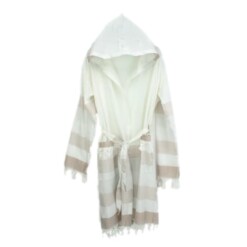 Loincloth-Bathrobe-Stripe-beige-white-gray