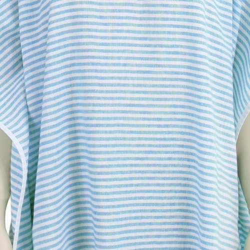 Loincloth-Dress-Hooded-thin-striped-Turquoise 2