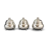 Triple Nickel-Plated Hammered Copper Spice Rack 1228
