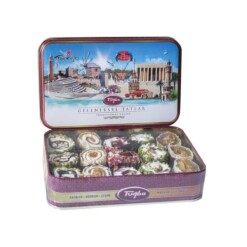 Tugba Traditional Tastes Assorted Turkish Delight Metal Box 290 gr (10.23oz)