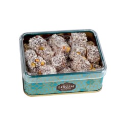 Coconut Covered Double Roasted Turkish Delight with Pistachio Lokum Atolyesi 150 gr (5.29oz)