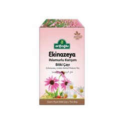 Natural Echinacea and Linden Mixed Herbal Tea Arifoglu 20 Tea Bags