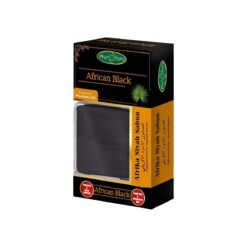 Natural African Black Soap with Gifted Pouch and Soap Dish Phytoflora 125 gr (4.40oz)