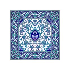 Blue and White 60x60 cm Kutahya Style Ceramic Tile Set