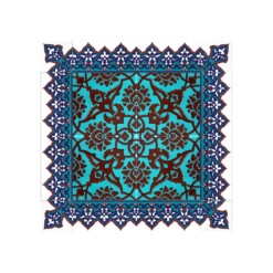 Brown and Turquoise 60x60 cm Kutahya Sytle Tile Set