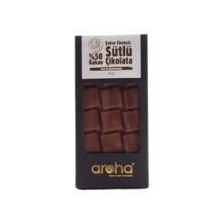 Gluten-Free and No Added Sugar Milk Chocolate with Stevia Aroha Cikolata 80 gr (2.82oz)