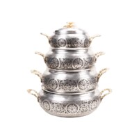 Grey Sultan 4 Size Copper Pot Set