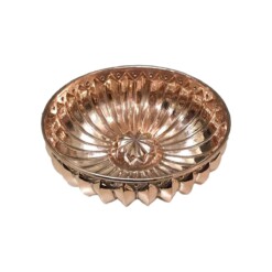 Ribbed Copper Hammam Bowl 20 cm Efemir Bakircilik
