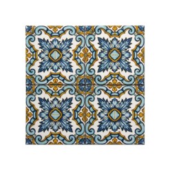 Talavera Patterned 10×10 cm Mexican Style Porcelain Tile Set (ics30) Ikbal Porselen – 4 Pieces