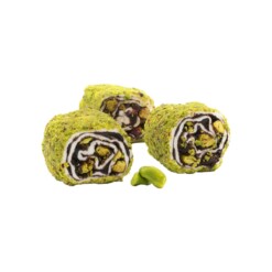 Turkish Delight Roll with Pistachio and Chocolate Sauce Adnan Efendi