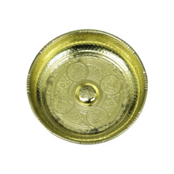 Yellow-Plated Copper Hammam Bowl 20 cm (1494) Sonay Bakircilik
