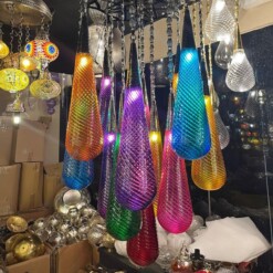 Handmade 13 Lamps Rainbow Glass Chandelier